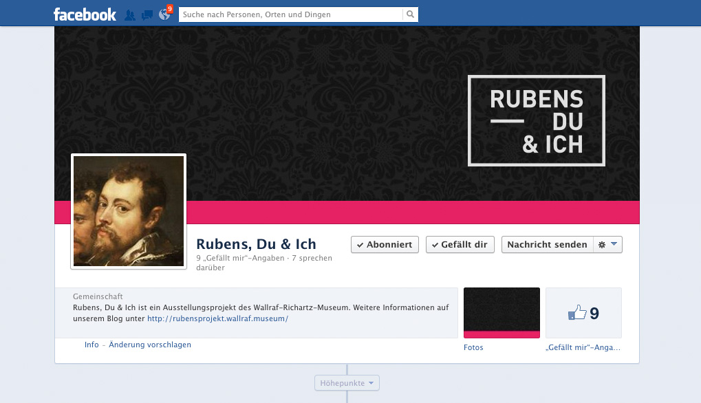 Rubens Du & Ich – Facebook-Seite